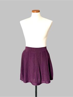Forever 21 High Waisted Knit Mini Skater Skirt SzL
